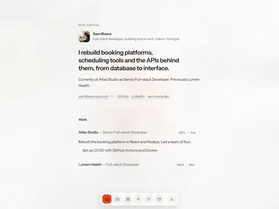 Colophon template preview